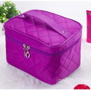 Quilted Design Large Capacity Cosmetic Bag