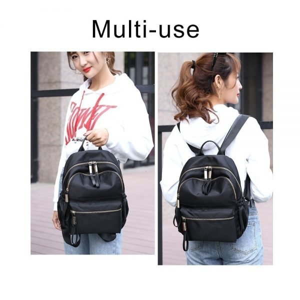 Fashion Women Black Backpack Female Youth Backpacks for Teenage Girls School Shoulder Bags Student College Bookbag Travel Bag