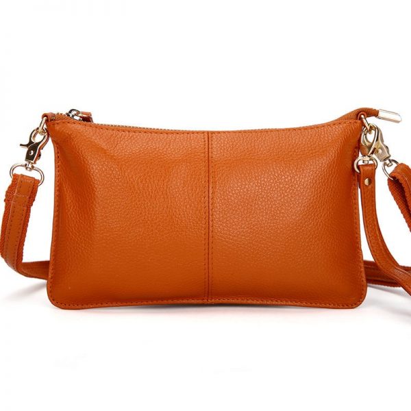 Women Genuine Leather Day Clutches Candy Color Bags Women’s Fashion Crossbody Bags Small Clutch Bags