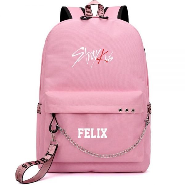 Korean Band Stray Kids CHANGBIN SEUNGMIN Women Backpack Canvas School ...