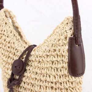 New Fashion Woven Shoulder Bags small Straw Summer Women vacation Crossbody Beach Travel Handbag Female Bag Women Messenger Bags