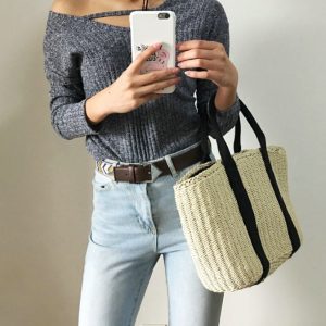 Straw Beach Handbag | Woven