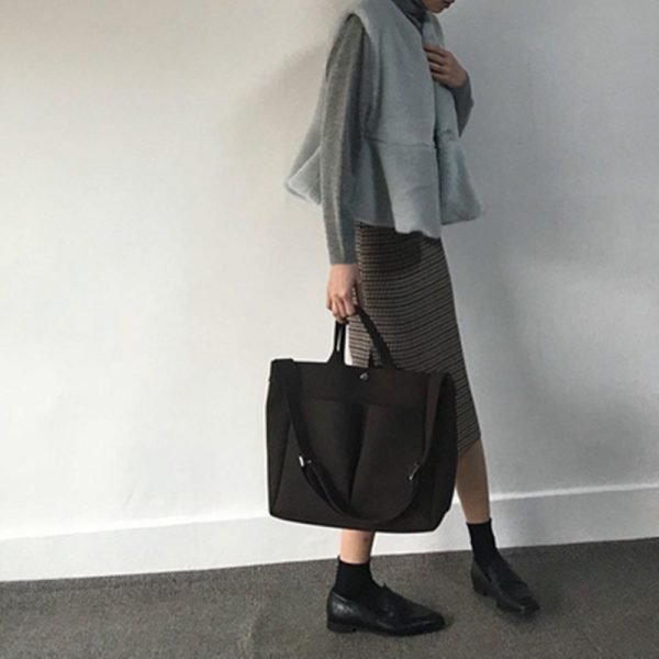New Pu Leather laptop Bag Simple Handbags Famous s Women Shoulder Bag Casual Big Tote Vintage Ladies Crossbody Bags