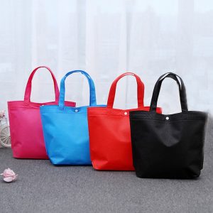 New Foldable Shopping Bag Reusable Tote Pouch Women Travel Storage Handbag Fashion Shoulder Bag Female Canvas Shopping Bags